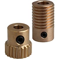 CNBTR 0.5 Modulus 1-20 - Juego de engranajes de latón con eje de agujero de 6 mm y 20 dientes de 4 mm